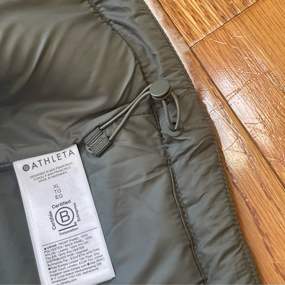 Athleta Quilted Sherpa Fleece Hybrid Jacket XL Sage Green Gorpcore, Quiet Luxury - Picture 10 of 16